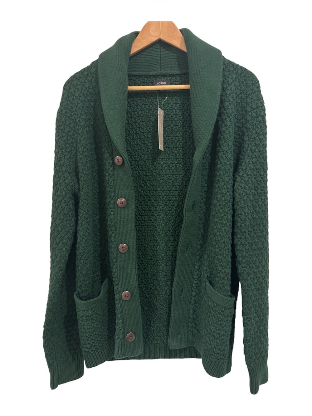 NWT J. Crew The Quilted Cotton Grandpa Academia Shawl Collar Cardigan Sweater XS